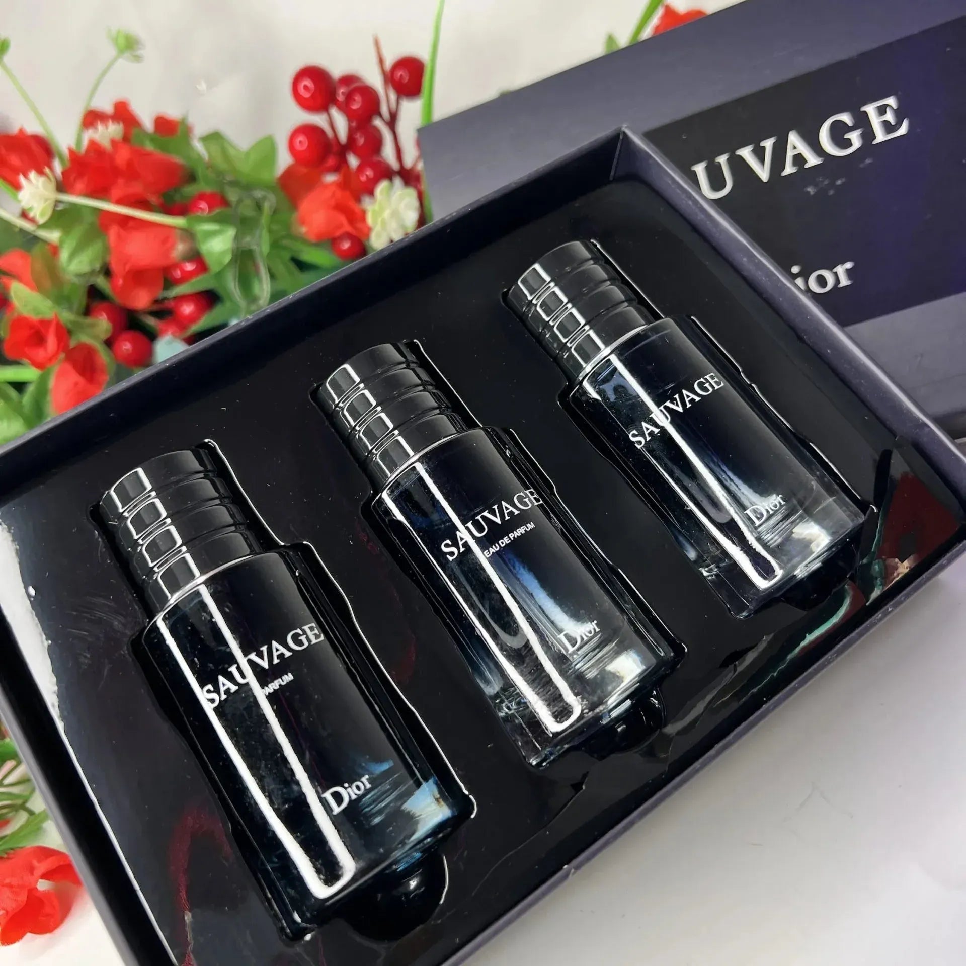 DIOR SAUVAGE 3 IN 1 PERFUME GIFT SET FOR MEN 100ml